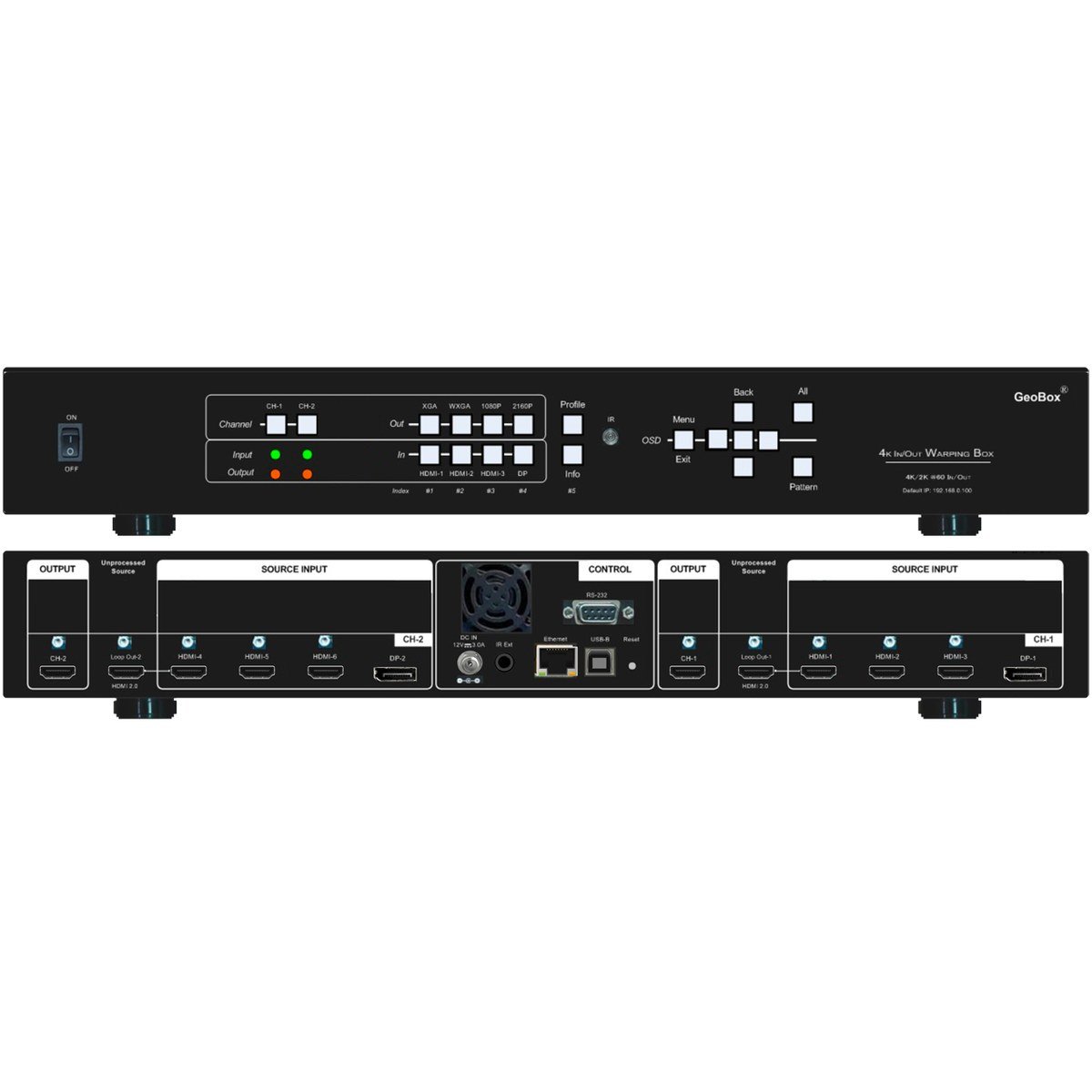 VigilLink GeoBox UD102 Two-channel 4K Edge Blending Processor - view 2