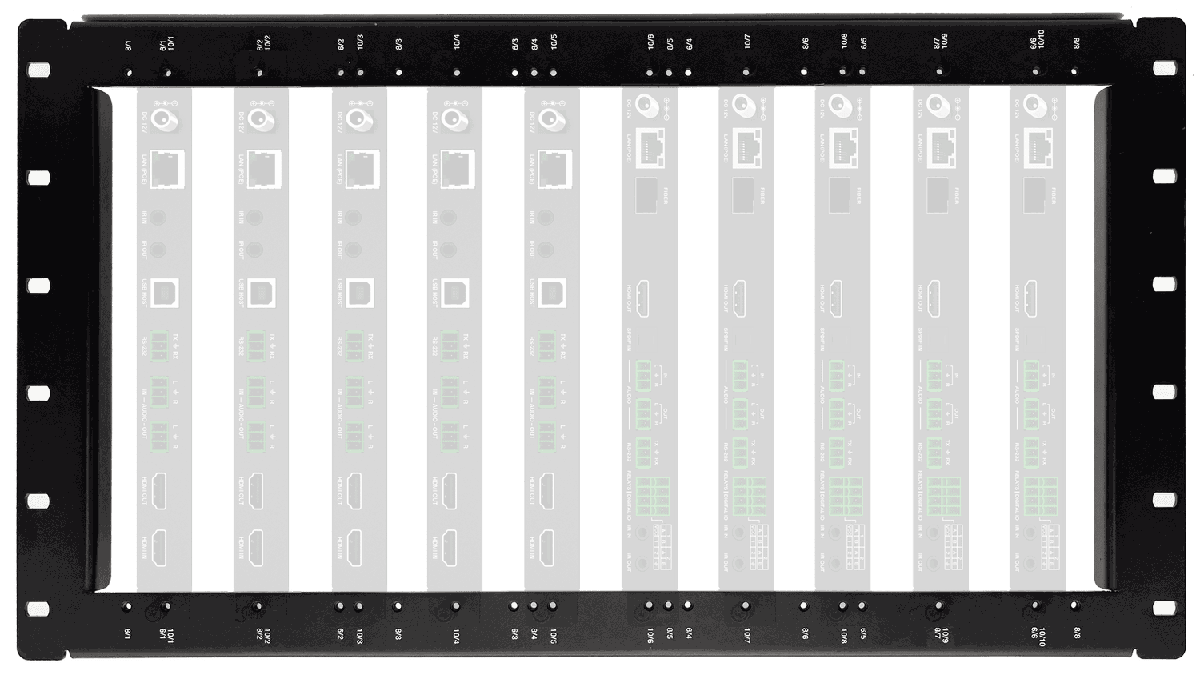 VigilLink VLAC-6RU10B 6U Rack Frame for JPEG2000 AVoIP Units