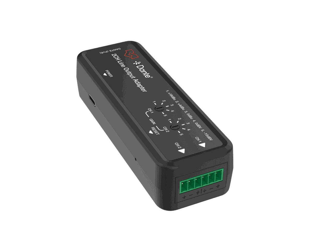 VigilLink VLDT-DT2LA 2-Channel Dante Line Output Adapter