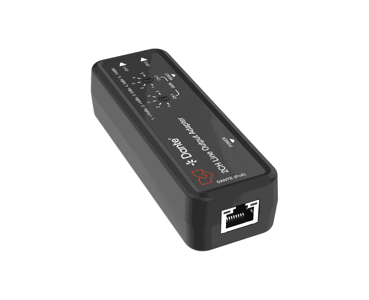 VigilLink VLDT-DT2LA 2-Channel Dante Line Output Adapter - view 2