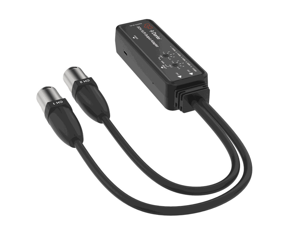 VigilLink VLDT-DT2XL 2-Channel Dante XLR Output Adapter