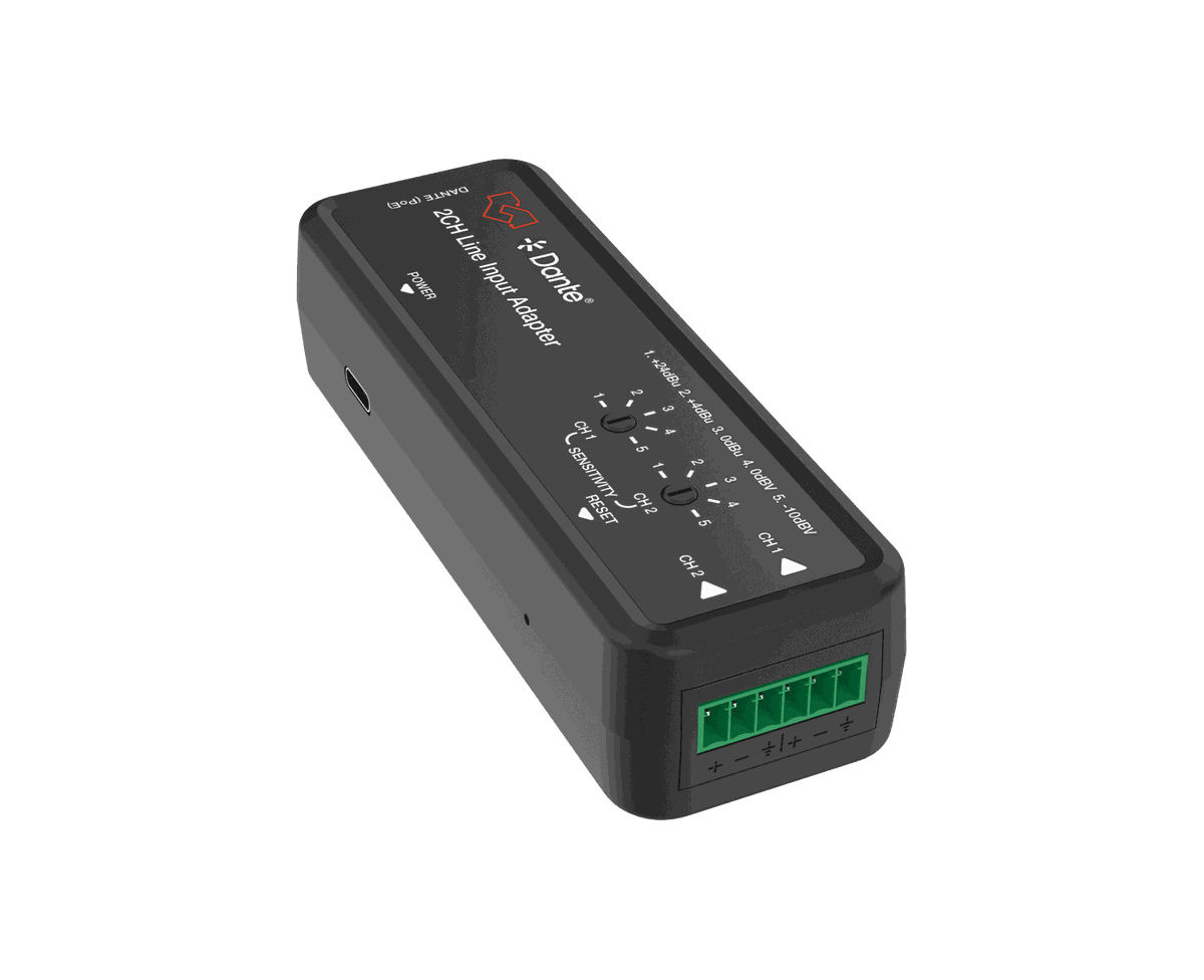 VigilLink VLDT-LA2DT 2-Channel Analog Line Input to Dante Converter