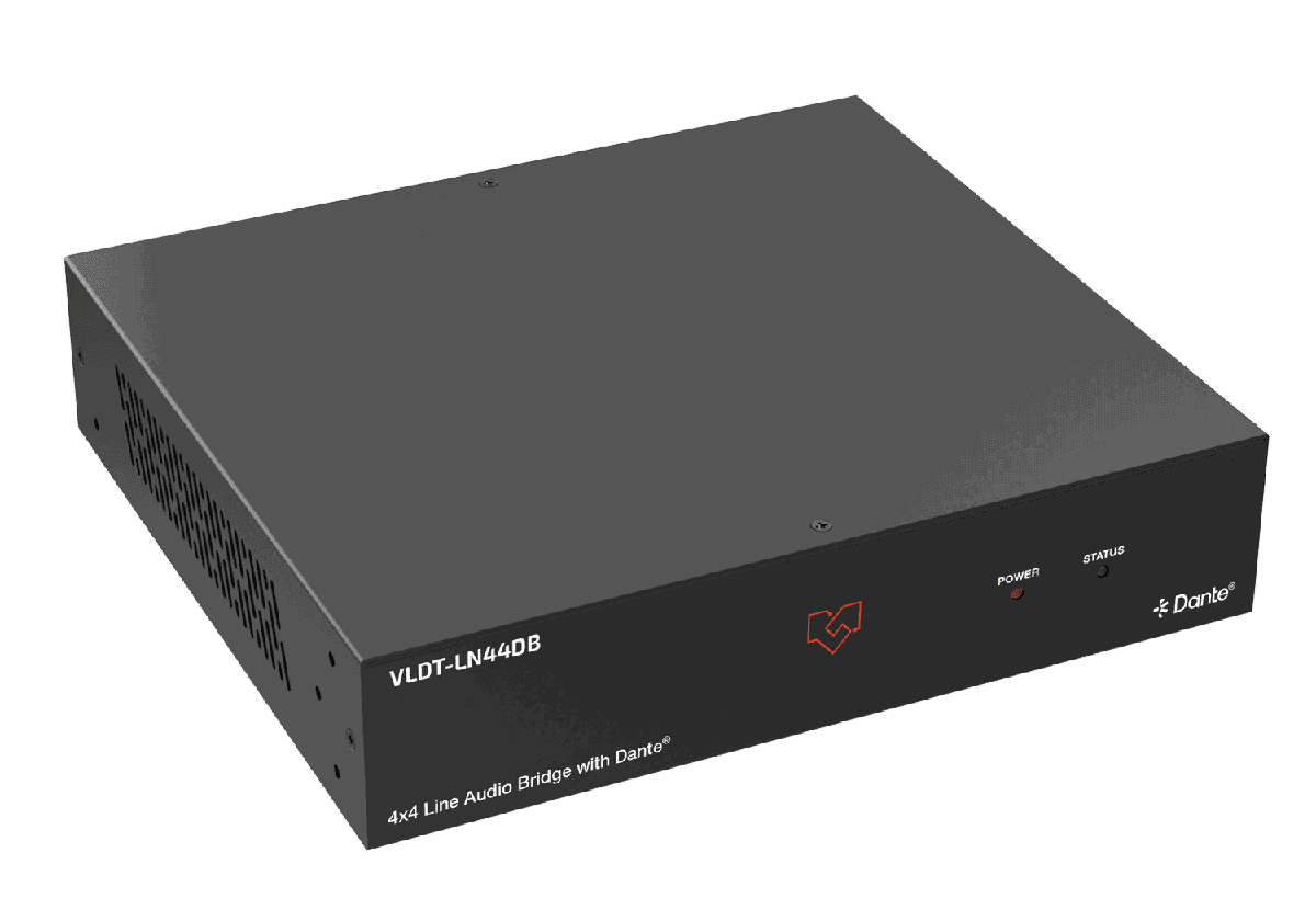 VigilLink VLDT-LN44DB 4x4 Line and Mic Dante Audio Bridge with Dual PoE - view 2