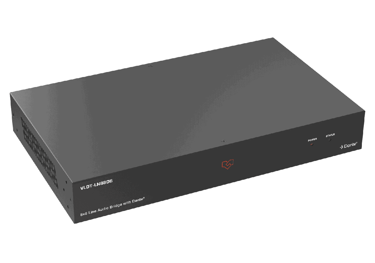 VigilLink VLDT-LN88DB 8x8 Line and Mic Dante Audio Bridge with Dual PoE - view 2