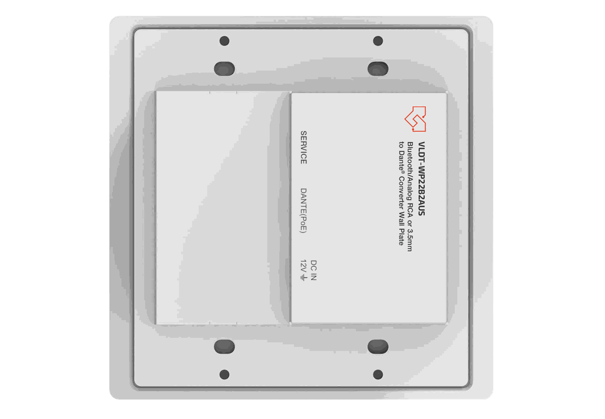 VigilLink VLDT-WP22B2AUS 2x2 Bluetooth, RCA and 3.5mm Dante Wall Plate, US 2-Gang - view 3