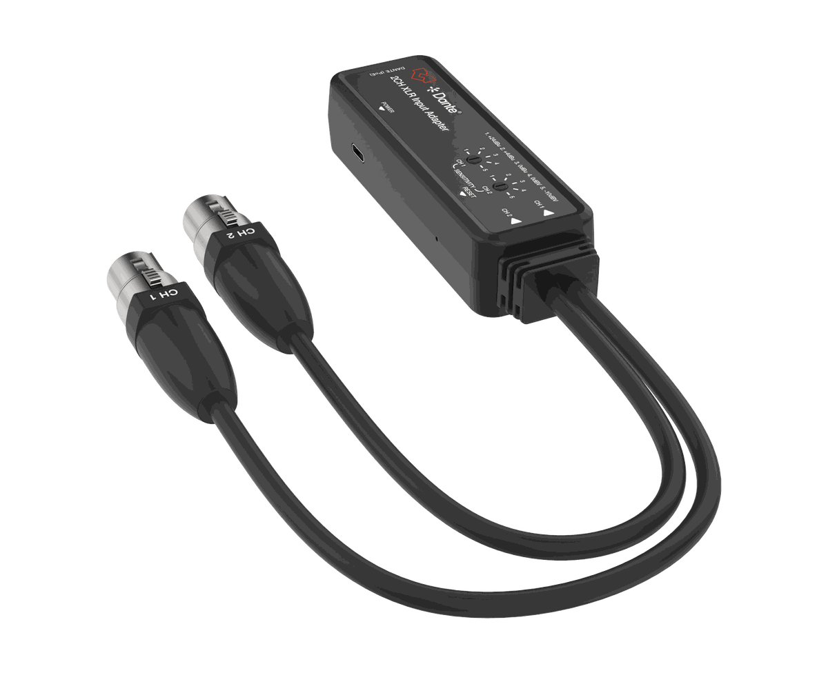 VigilLink VLDT-XL2DT 2-Channel Dante XLR Input Adapter