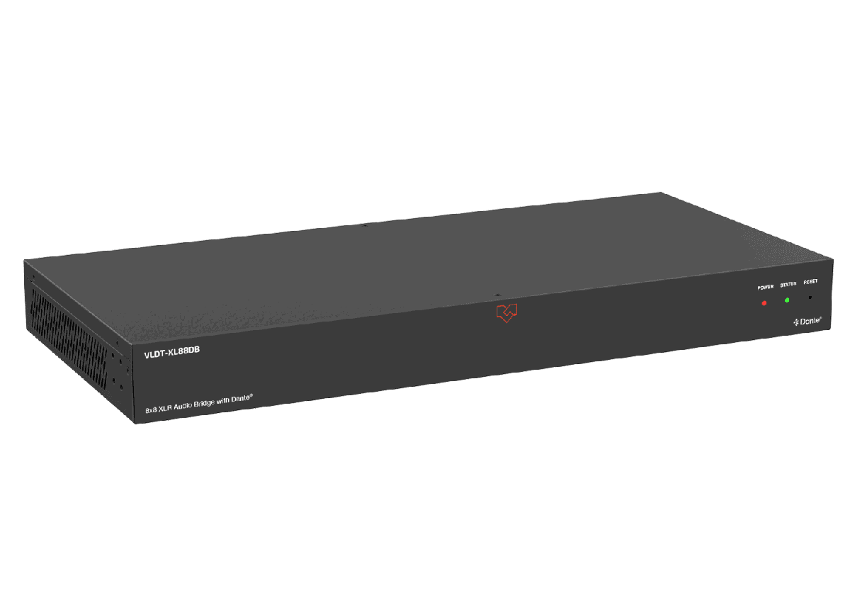 VigilLink VLDT-XL88DB 8x8 XLR Dante Audio Bridge with Dual PoE - view 2
