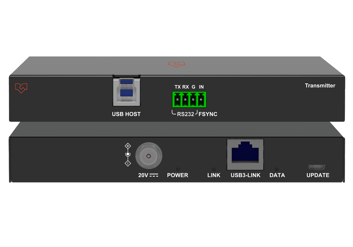 VigilLink VLEX-UB32CBB USB 3.2 Gen 1 Extender with 4-Port Hub