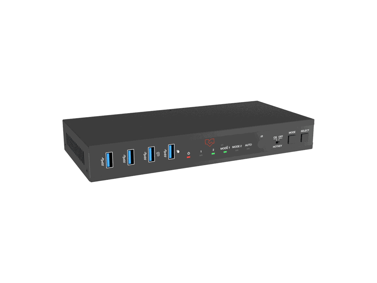 VigilLink VLKV-H202D 2-Port Dual-Monitor 4K60 HDMI KVM Switcher - view 2