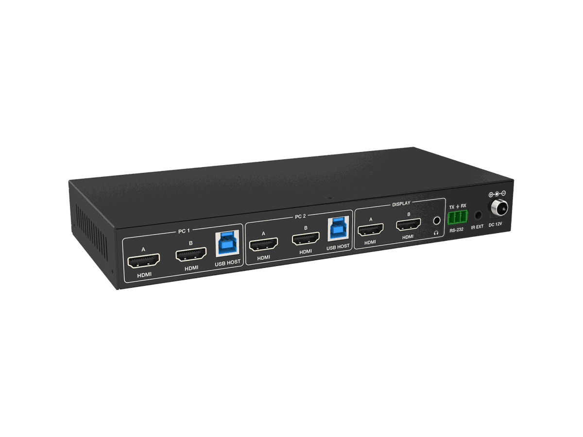 VigilLink VLKV-H202D 2-Port Dual-Monitor 4K60 HDMI KVM Switcher - view 3