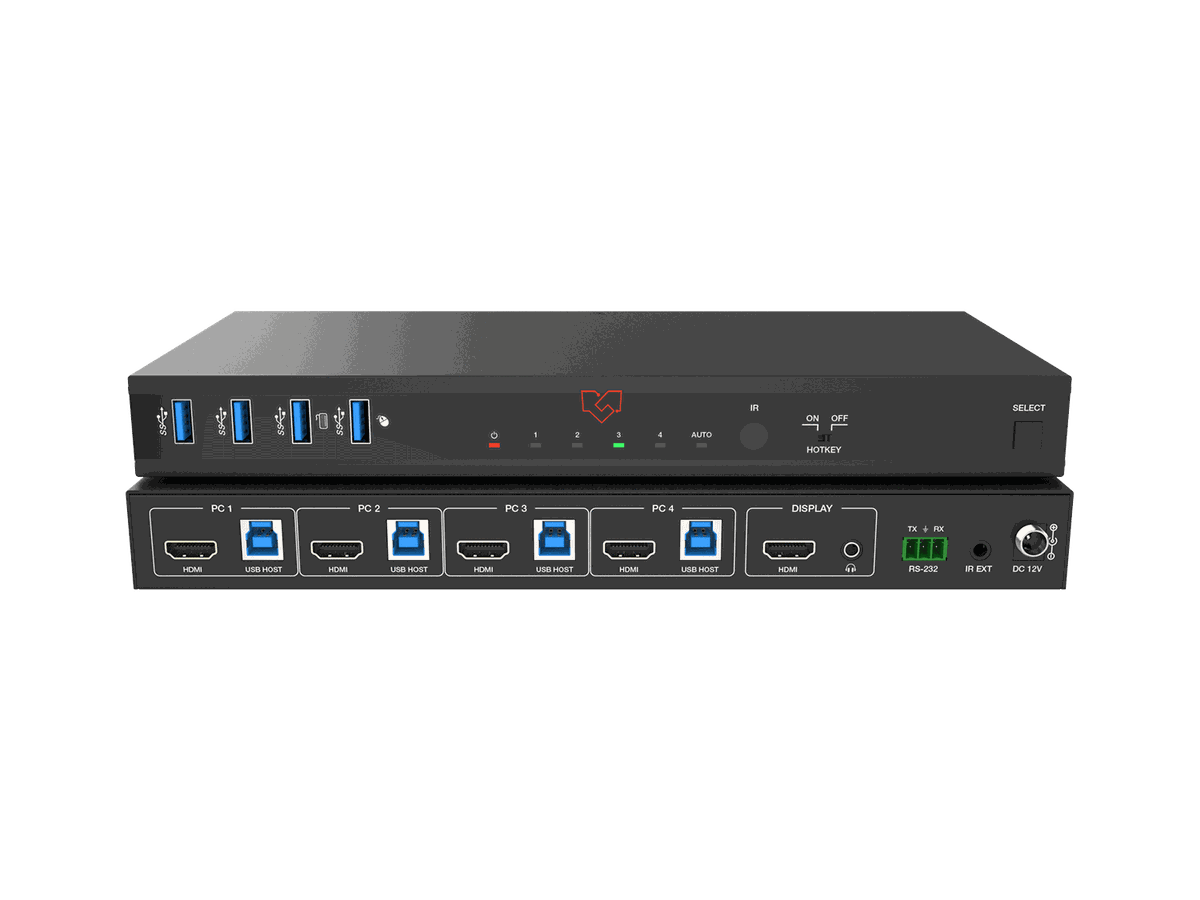 VigilLink VLKV-H2041 4-Port 4K60 HDMI KVM Switcher