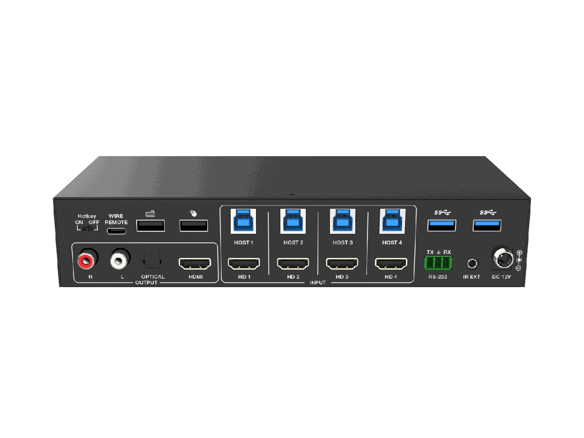 VigilLink VLKV-H2041M 4-Port 4K60 Seamless KVM Switcher with Multiviewer - view 3
