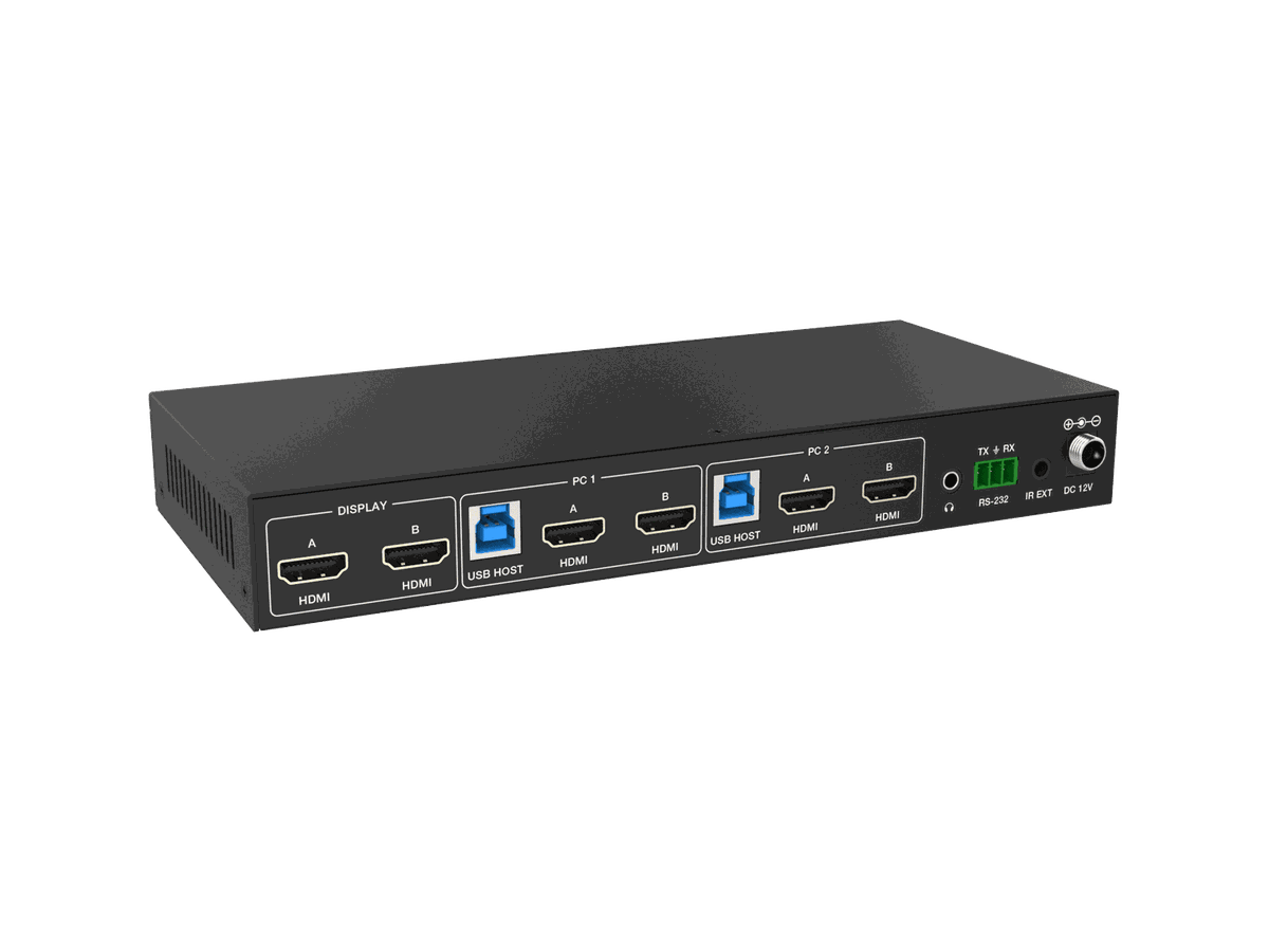 VigilLink VLKV-H212D 2-Port Dual-Monitor 8K60 HDMI KVM Switcher - view 2