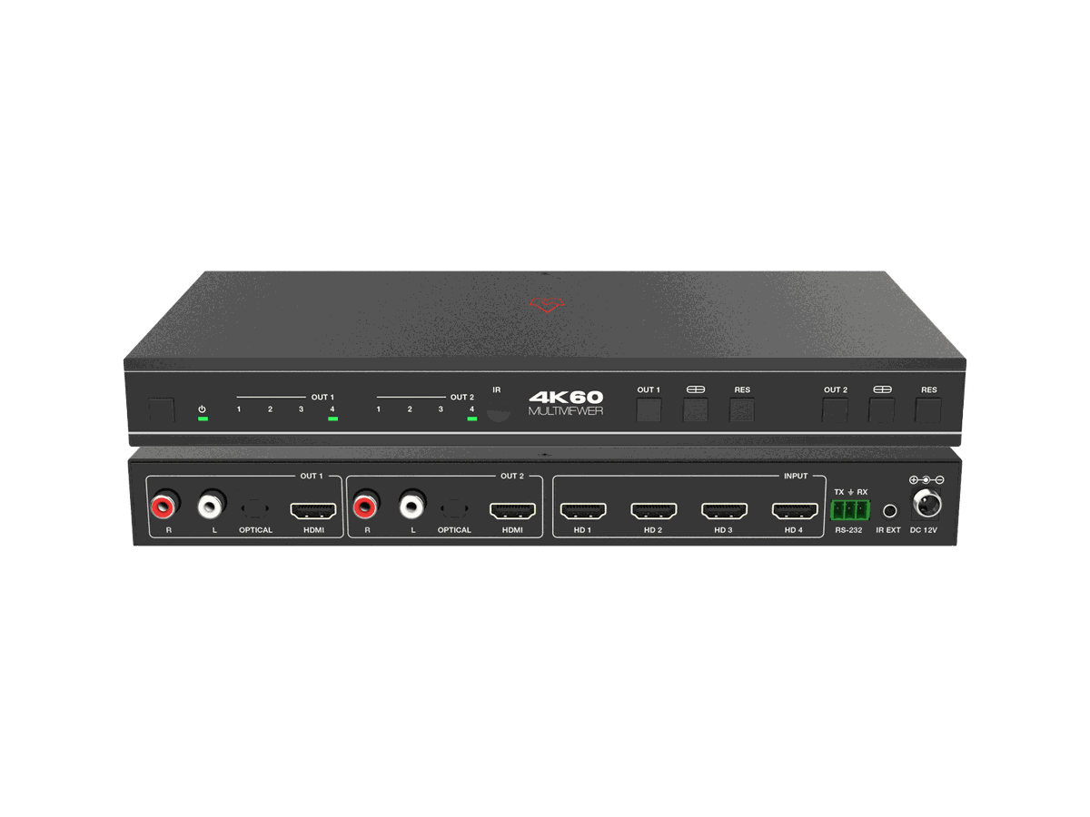 VigilLink VLML-4X2H20M 4x2 HDMI Multiviewer Matrix Switcher, 18Gbps