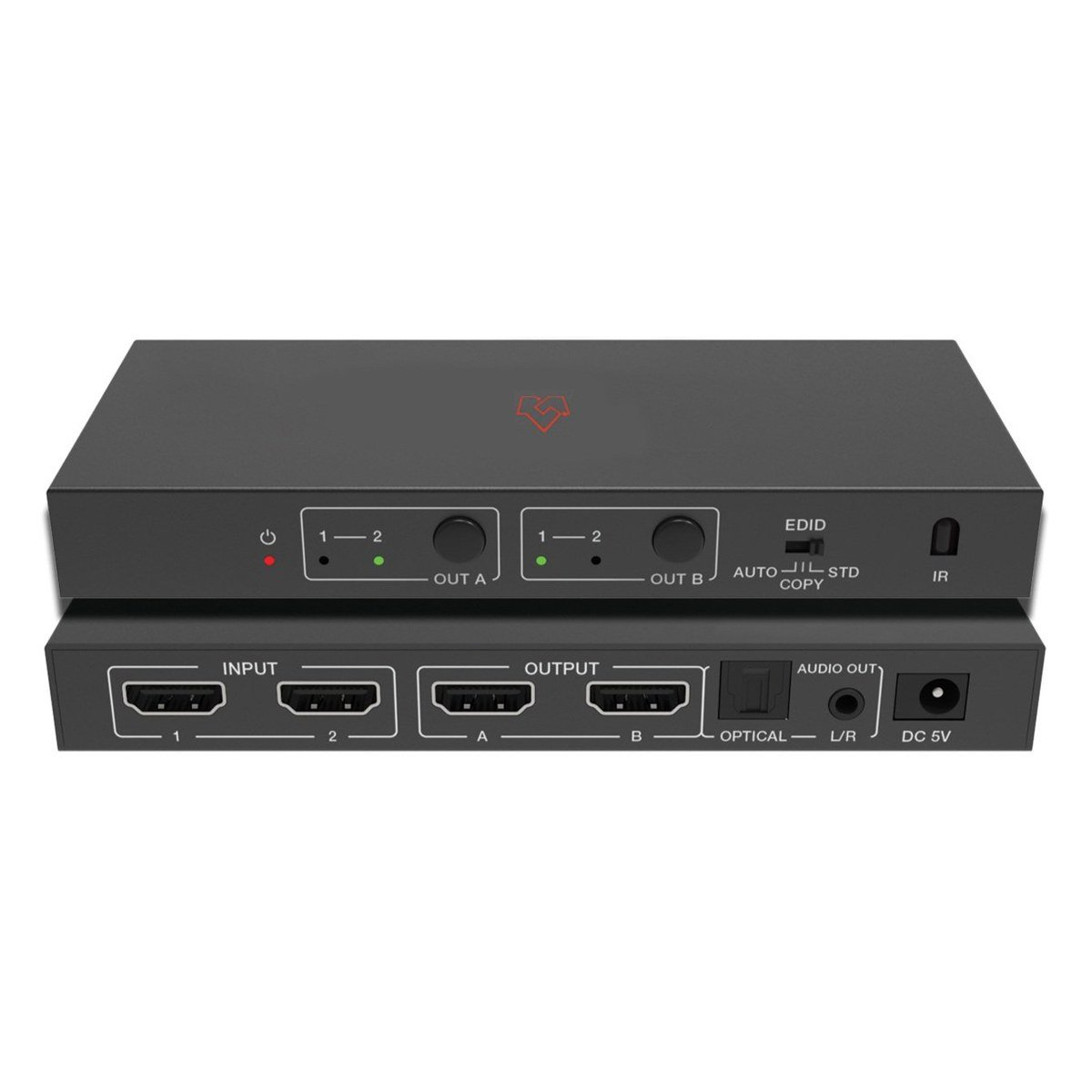 VigilLink VLMX-0202E 2x2 HDMI 2.0 Matrix Switcher with Audio Extraction - view 2