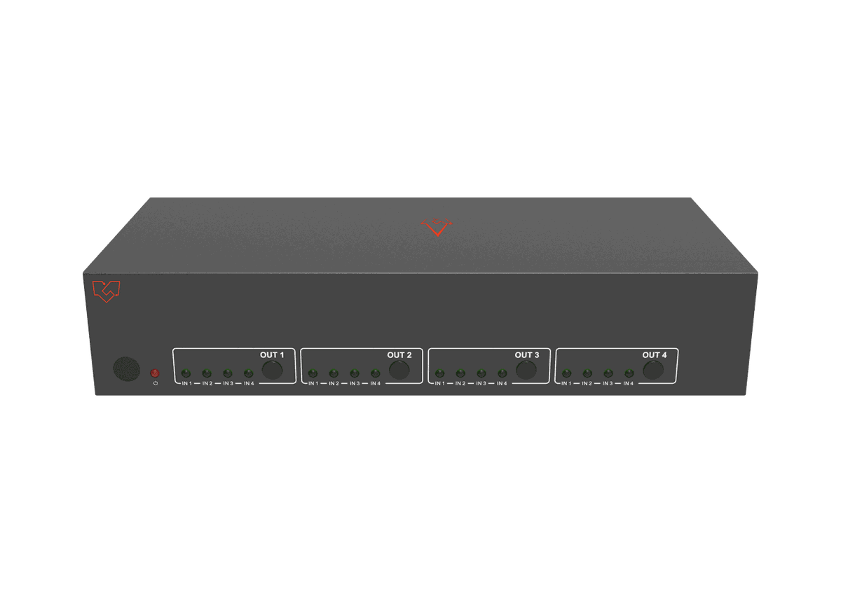 VigilLink VLMX-0404E 4x4 HDMI 2.0 Matrix Switcher with Scaling and Display Control - view 2