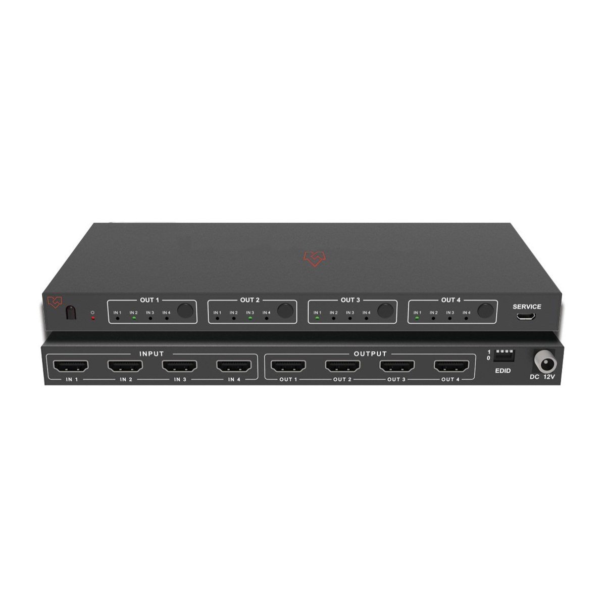 VigilLink VLMX-0404 4x4 HDMI 2.0 Matrix Switcher with Downscaling - view 2