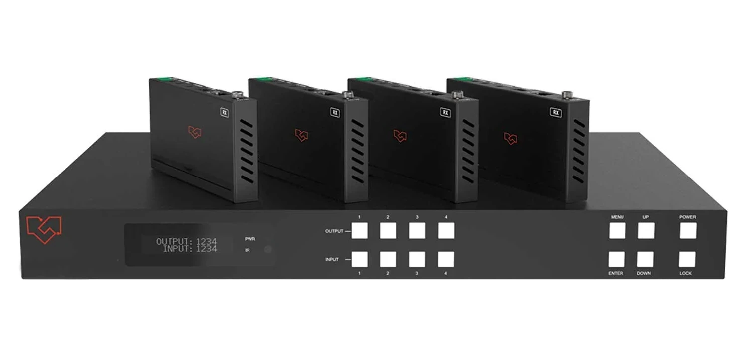 VigilLink VLMX-44HT2 4x4 HDMI Matrix Switcher over HDBaseT, 150m