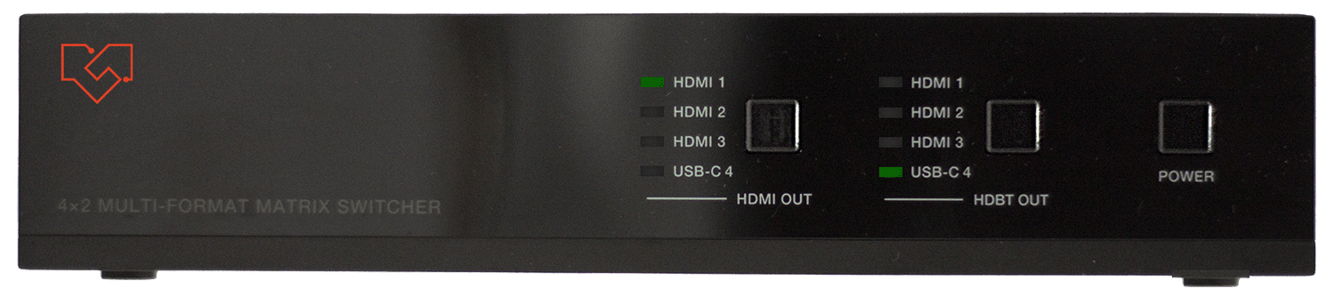 VigilLink VLPT-42H100 4x2 Collaboration Switch with HDBaseT 3.0 Receiver - view 2
