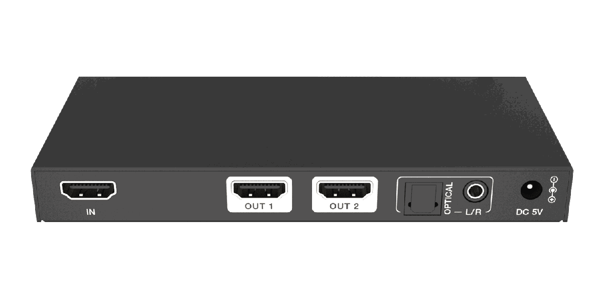 VigilLink VLSP-12H21SA 1x2 HDMI 2.1 Splitter with Audio De-Embedder - view 2