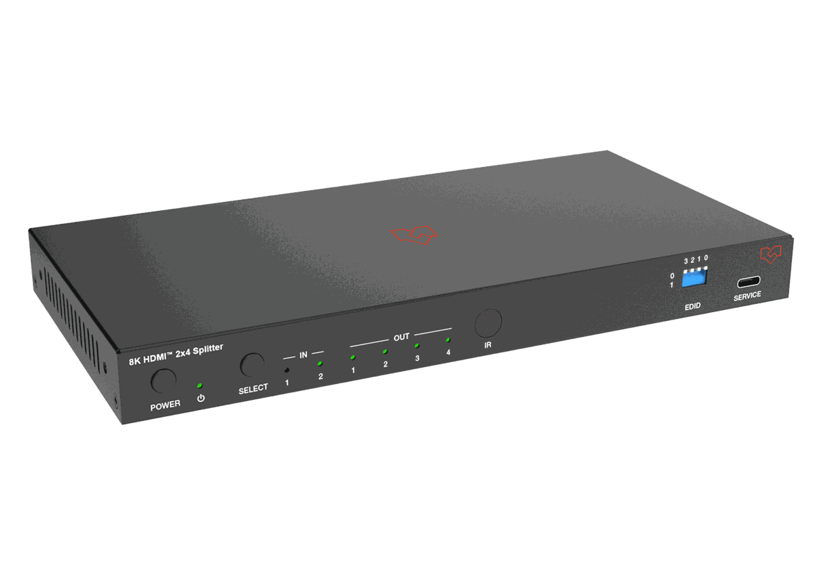 VigilLink VLSP-2x48KA 2x4 HDMI 2.1 Distribution Amplifier with Switching and Audio De-Embedding - view 2