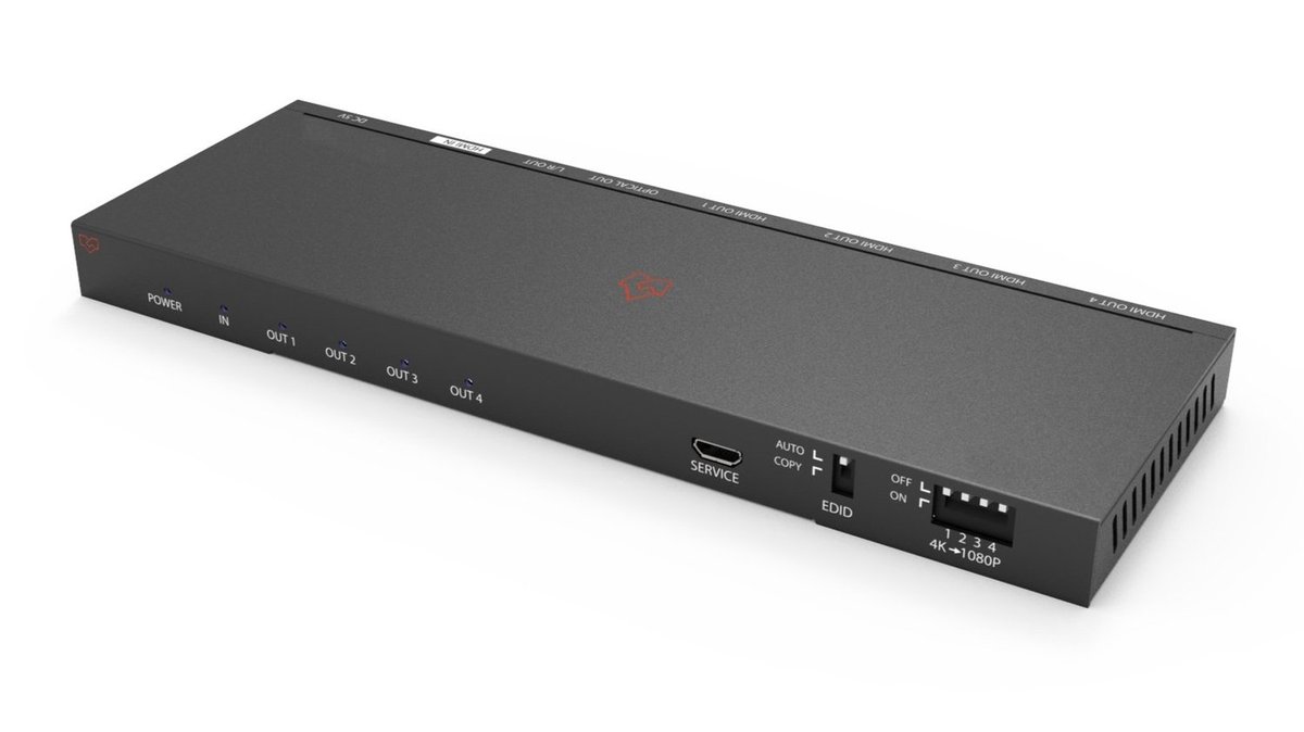 VigilLink VLSP-AS14H20 1x4 HDMI 2.0 Splitter with Audio De-Embedding product image
