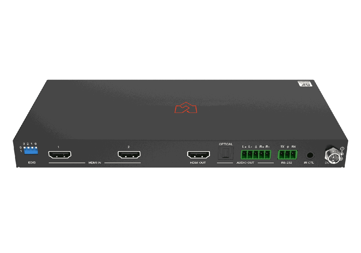 VigilLink VLSW-2x18KA 2x1 HDMI 2.1 Switcher with Audio De-Embedding and Signal Generator - view 2