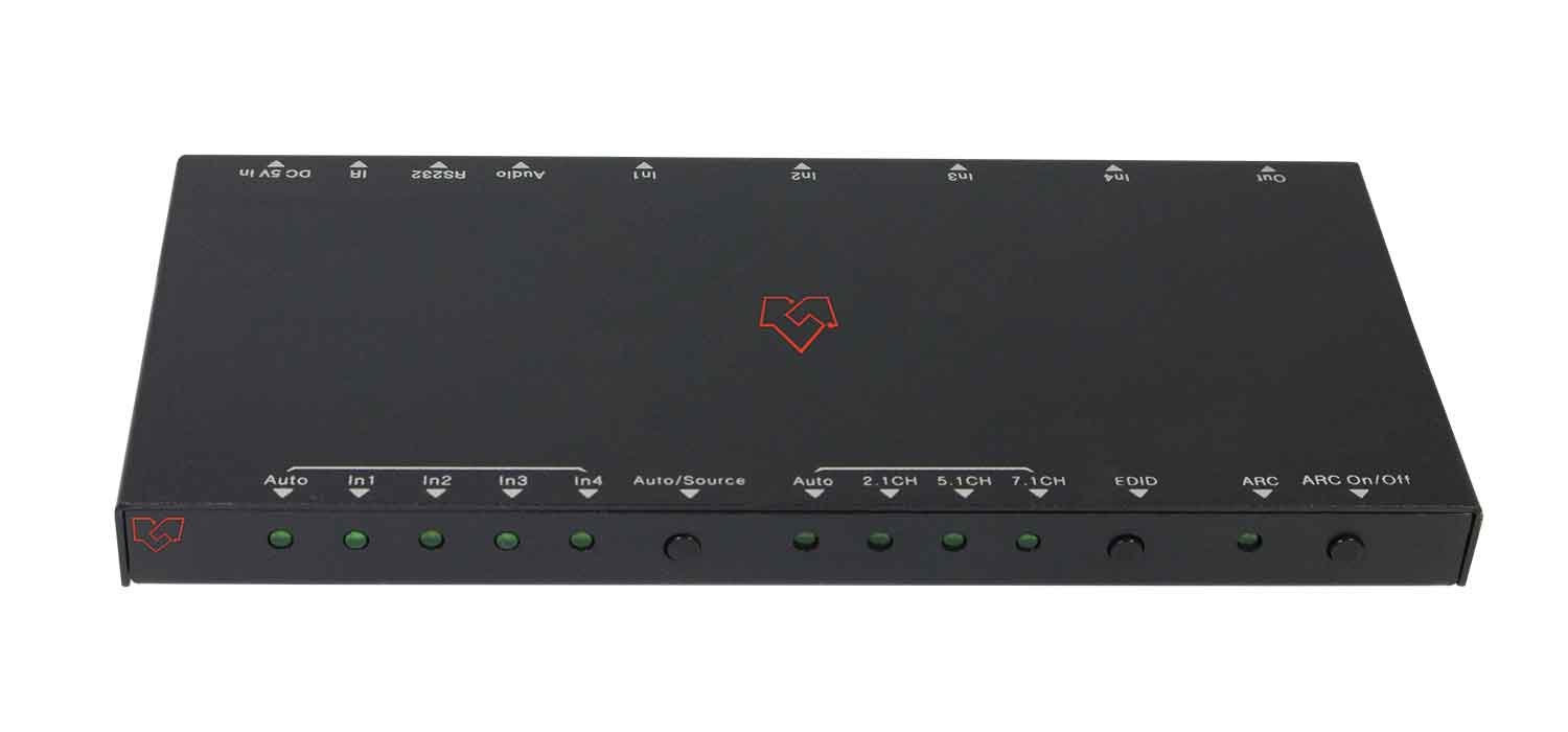 VigilLink VLSW-41H20R 4x1 HDMI 2.0 Switcher with ARC and Audio Extraction