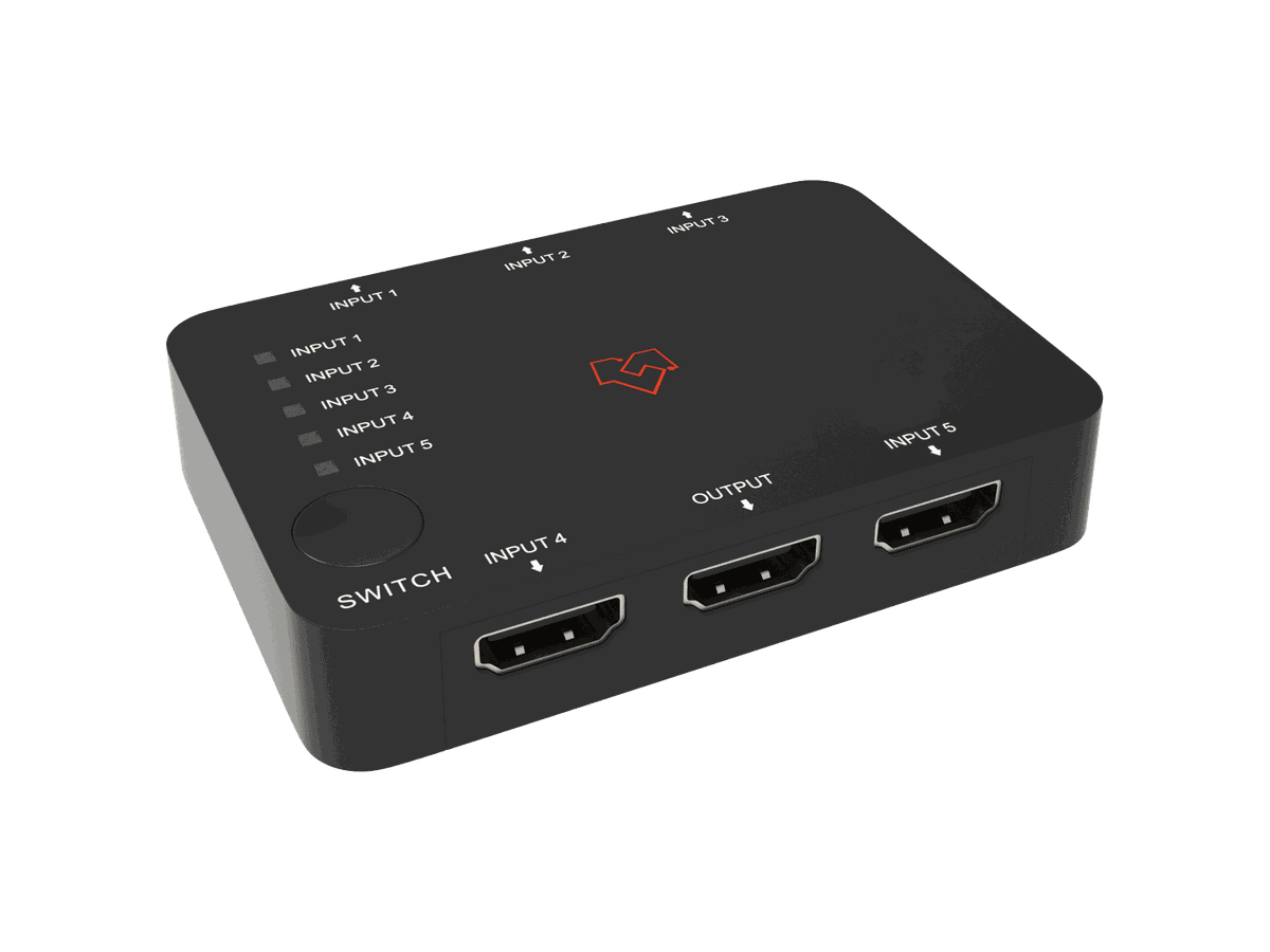 VigilLink VLSW-51H20 5x1 HDMI 2.0 Switcher, 18Gbps