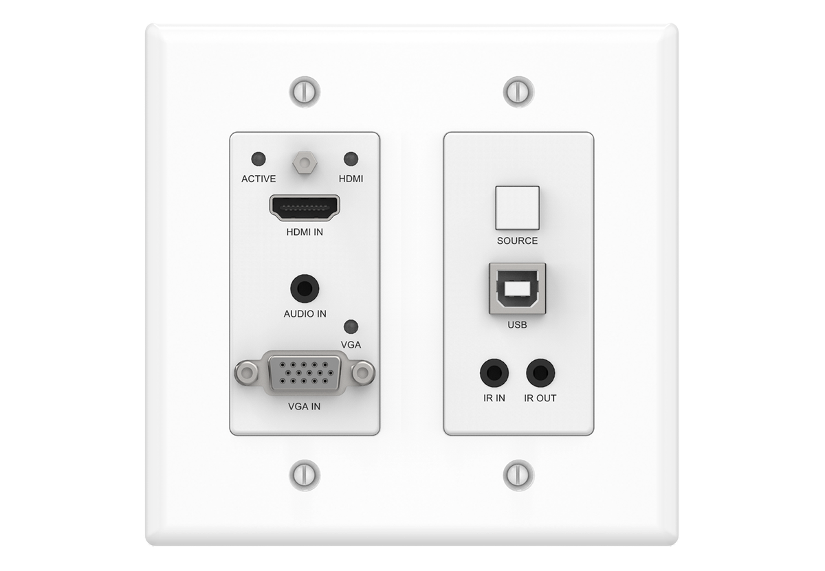 VigilLink VLWP-2HVG HDBaseT 2.0 Auto-Switching VGA and HDMI Wall Plate