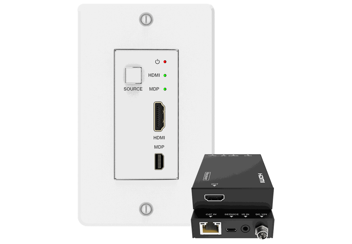 VigilLink VLWP-DHC-TR 2x1 HDBaseT Wall Plate with Mini DisplayPort and HDMI
