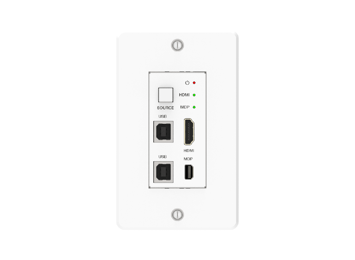 VigilLink VLWP-DHU-TR 2x1 HDBaseT Wall Plate with Mini DisplayPort, HDMI and USB 2.0 - view 3