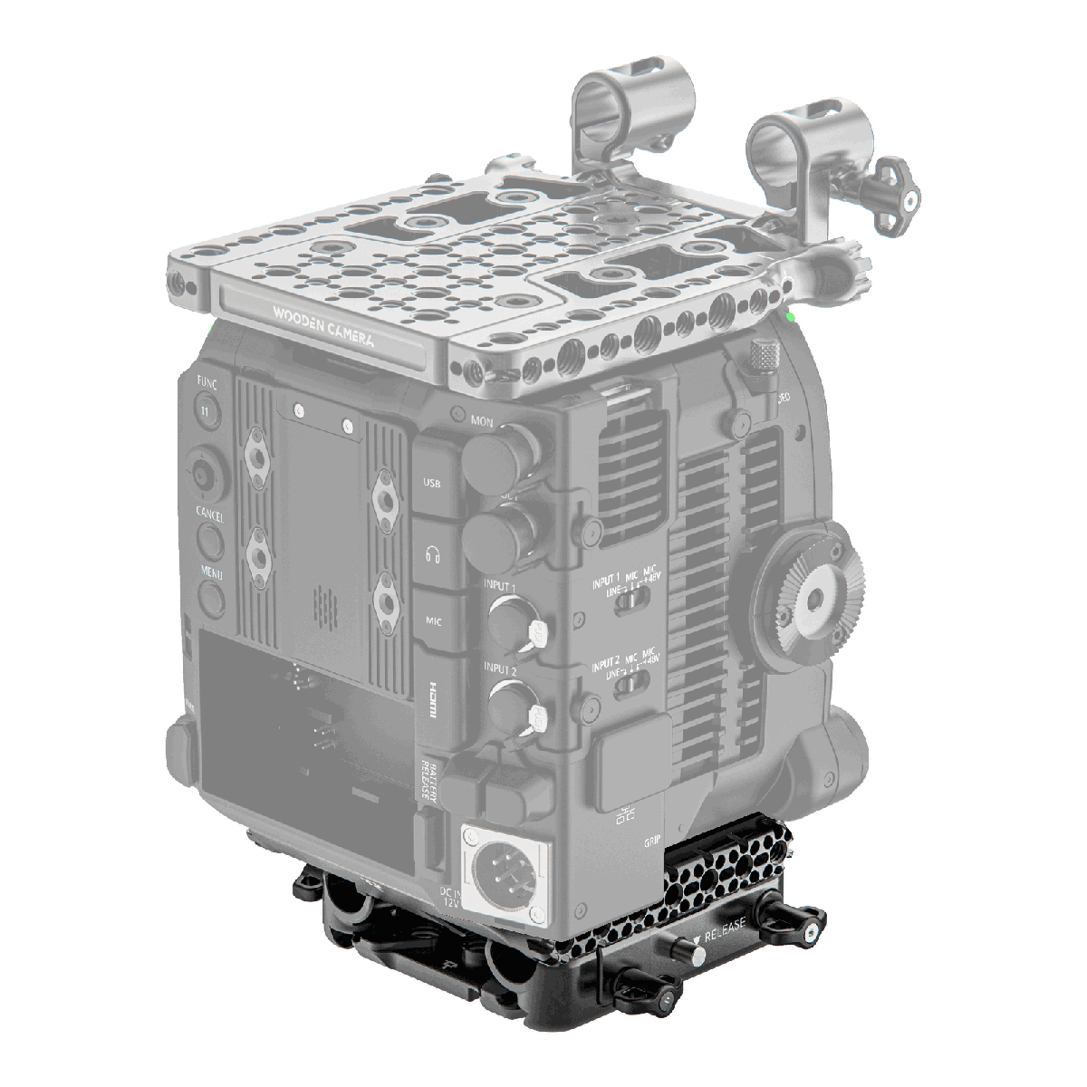 Wooden Camera Base Plate System for Canon EOS C400 - view 2