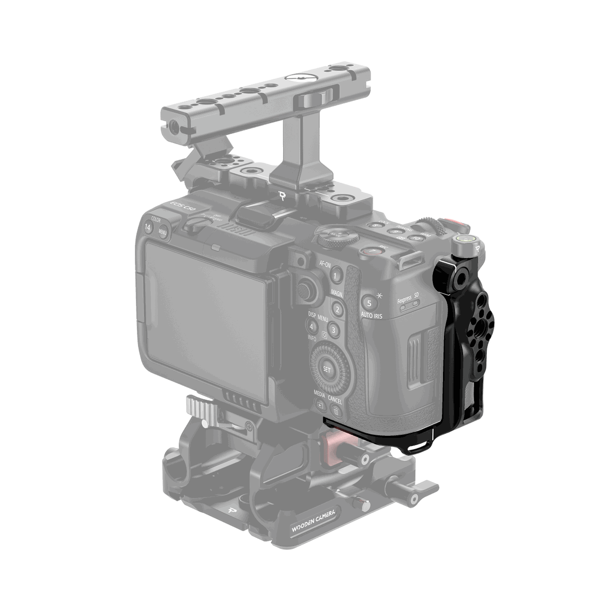 Wooden Camera Cage Grip for Canon EOS C50 - view 2