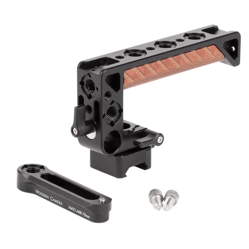 Wooden Camera NATO Handle Plus V2 Kit (NATO ARRI 70mm Rail 1.67" Screw Channel)