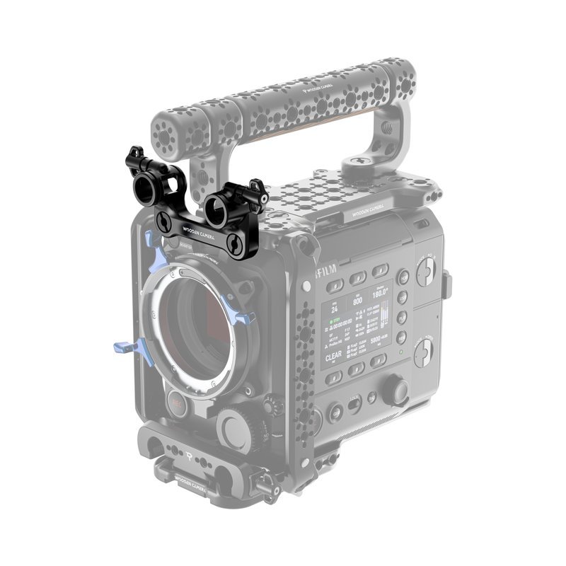 Wooden Camera Top Plate Dual Rod Clamp - Front product image