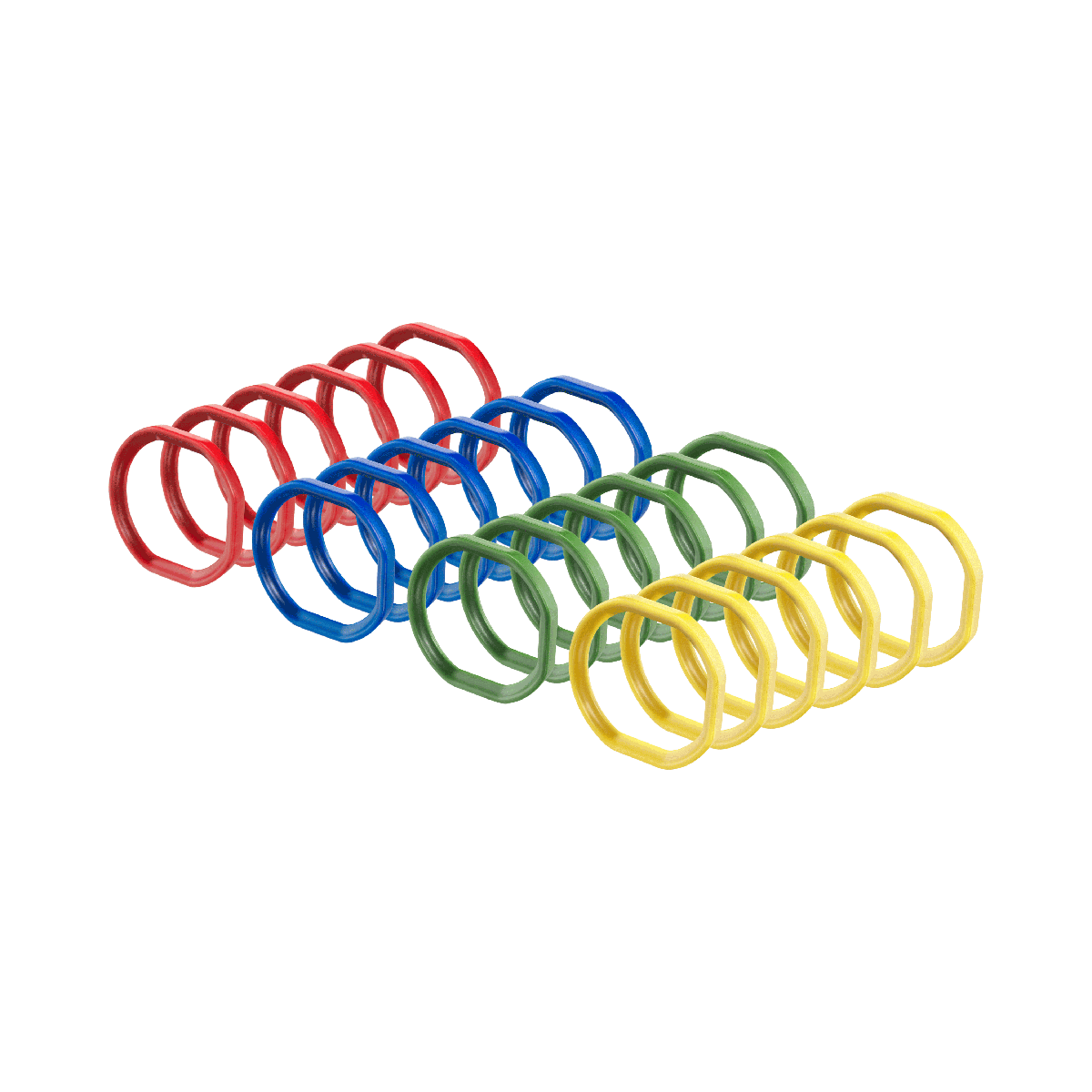 Wooden Camera Ultra Handle Color Rings Pack (6x Red, 6x Blue, 6x Green, 6x Yellow)