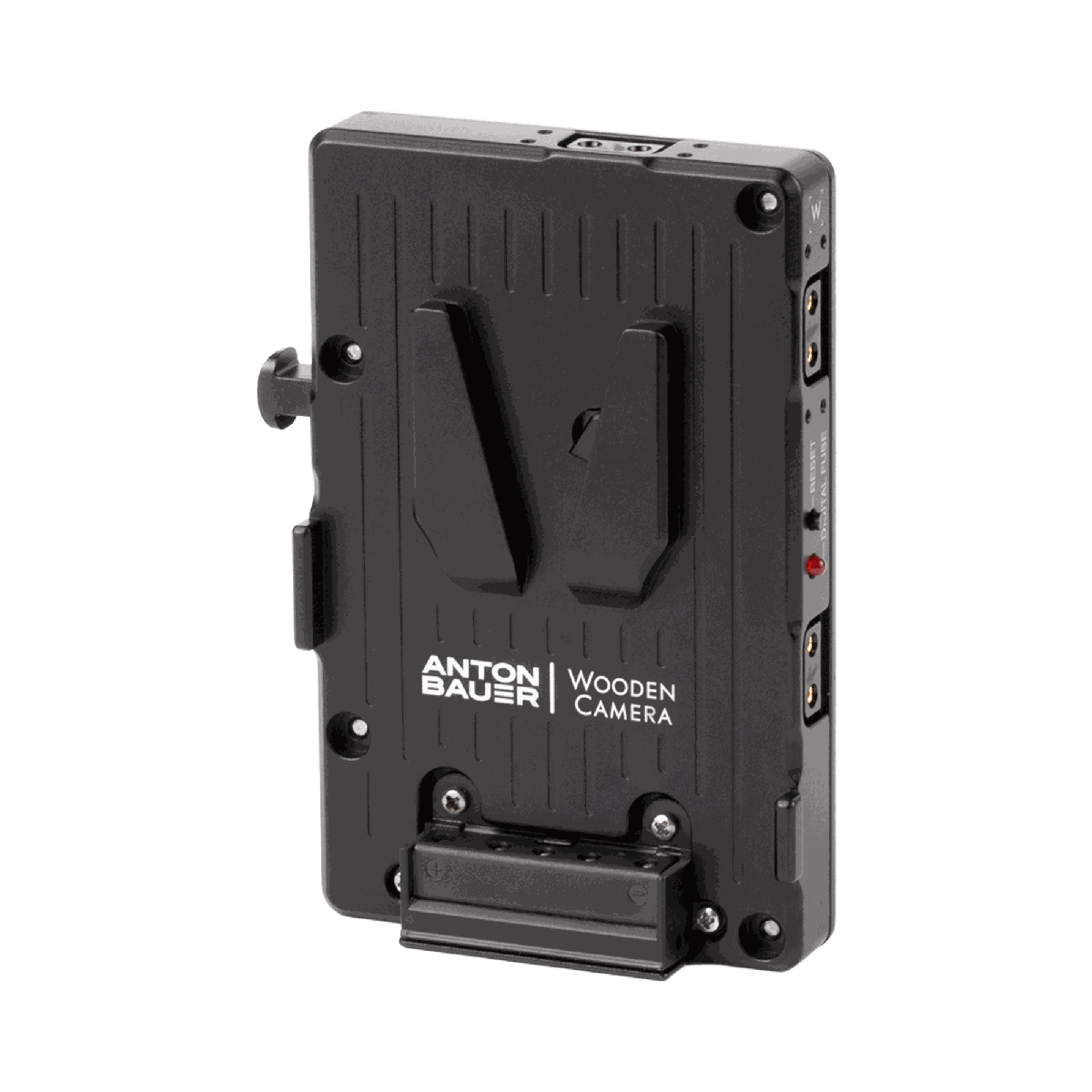 Wooden Camera WC Pro Gold Mount Camera Side to V-Mount Battery Side Adapter (3x D-Tap and Digital Fuse)