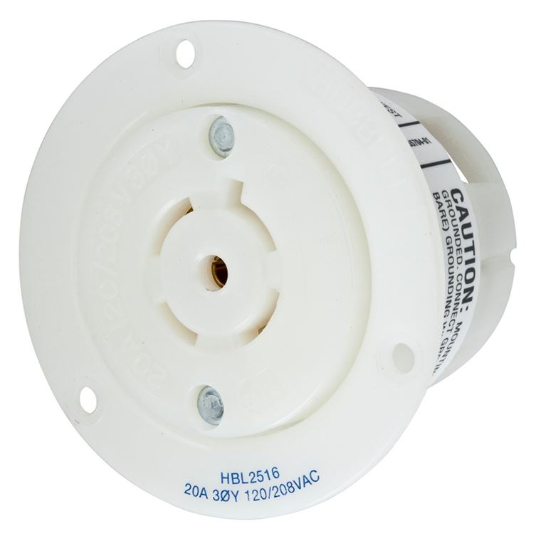 Whirlwind HBL2516 20 A Power Entry Receptacle
