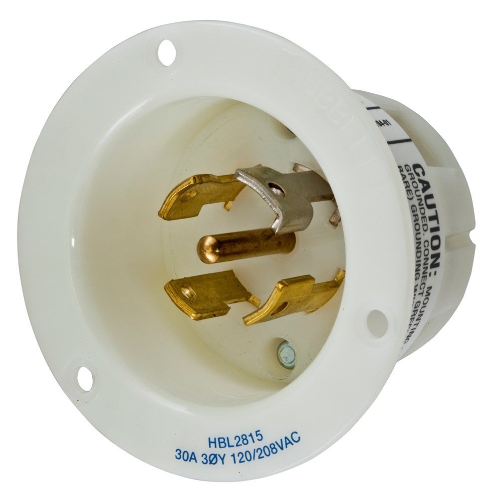 Whirlwind HBL2815 NEMA L21-30R Insulgrip Flanged Inlet