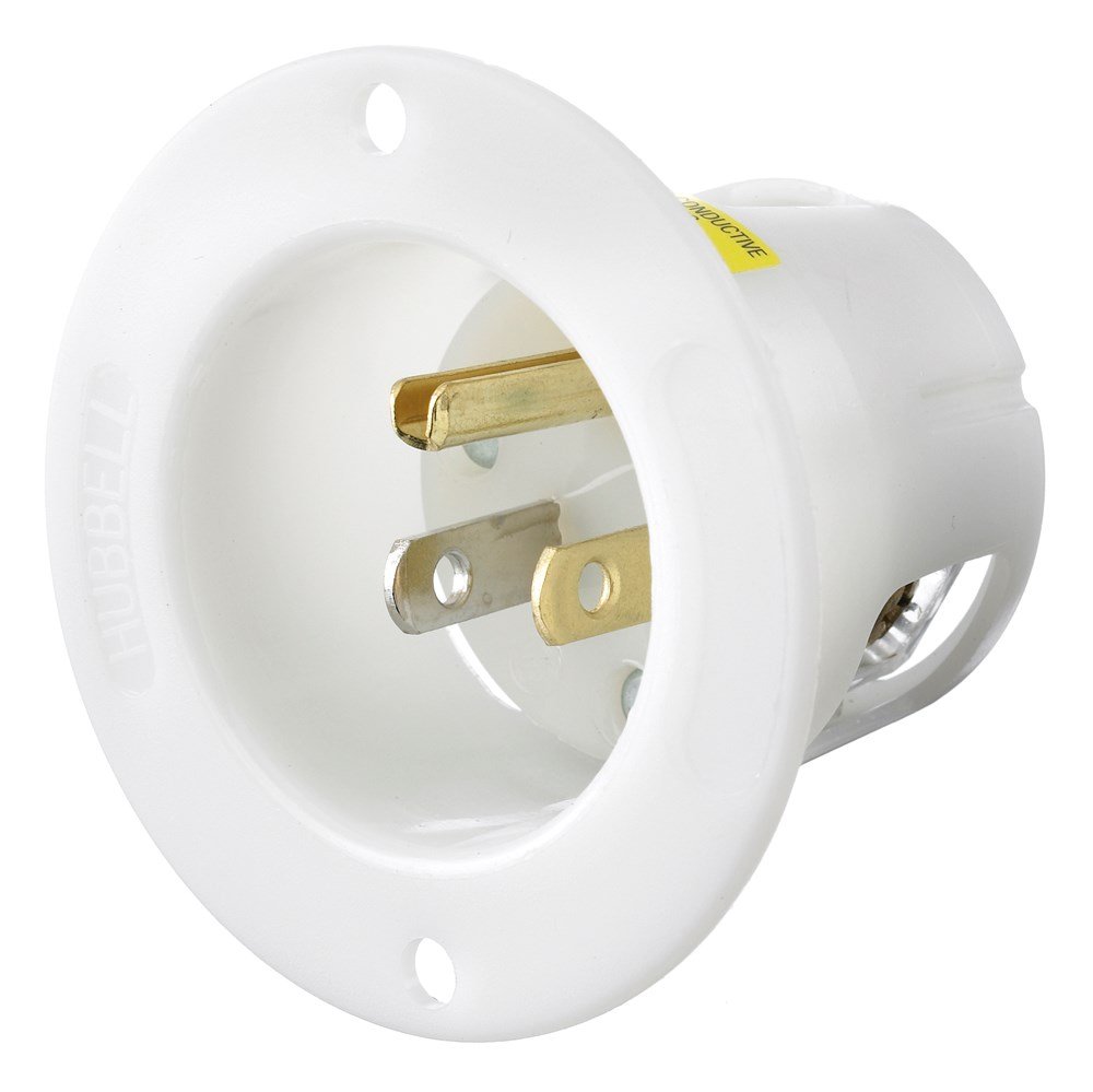 Whirlwind HBL5278C Hubbell Straight Blade 5-15P Flanged Inlet