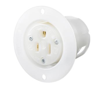 Whirlwind HBL5279C Hubbell Straight Blade 5-15R Flanged Receptacle