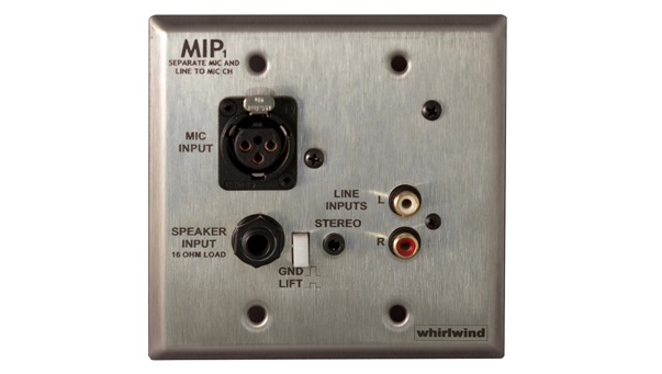 Whirlwind MIP1 Media Input Wall Plate - view 2