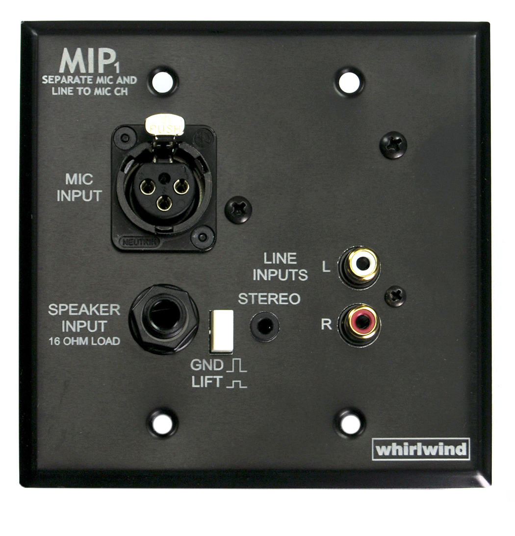 Whirlwind MIP1 Media Input Wall Plate product image