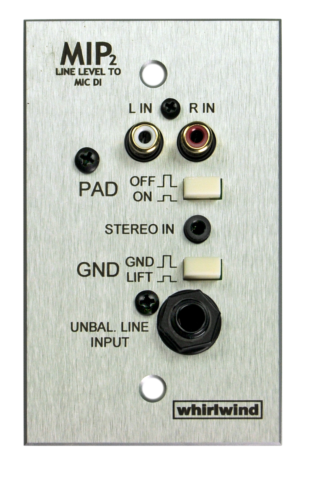 Whirlwind MIP2 Media Input Wall Plate