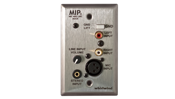Whirlwind MIP3 Media and Microphone Input Wall Plate - view 2