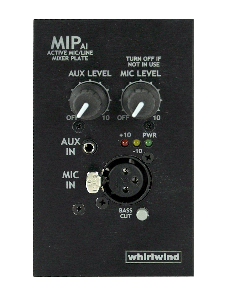 Whirlwind MIPAI Active Media Input Plate Active Dual Input Media Wall Plate - view 2