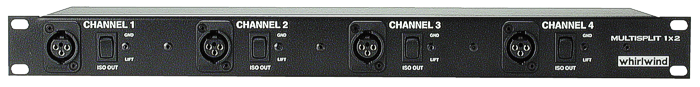 Whirlwind MLTSP1X2 and MLTSP1X3 Rack Mic Splitters