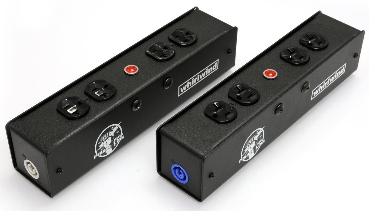 Whirlwind PL1-420-BK powerCON Stringer Box, Black Outlets