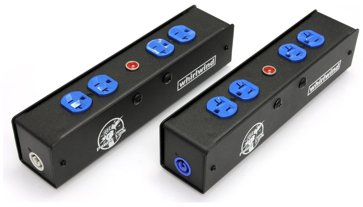 Whirlwind PL1-420-BL powerCON Stringer Box, Blue Outlets